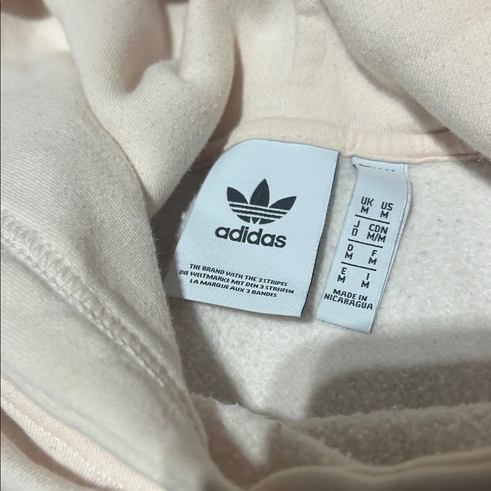 Adidas Light Pink Thick Hoodie (Men M)